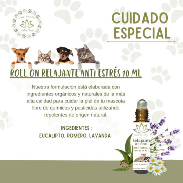 ROLL  ON RELAJANTE  ANTI -ESTRÉS PARA MASCOTAS - Imagen 6
