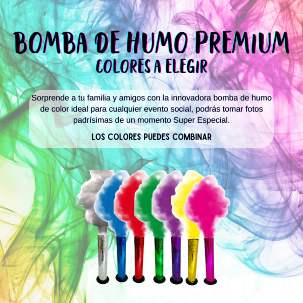 Bomba De Humo Bengala Fiesta Cumple Colores A Elegir 10 Pz - Imagen 11