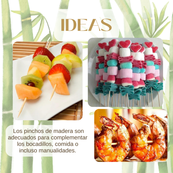 PALILLOS DE BAMBU PARA BROCHETA - Imagen 4