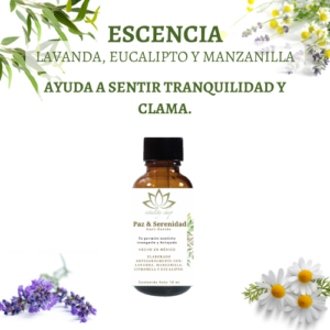 ESCENCIA PARA HUNIDICADOR Y DIFUSOR PAZ & SERENIDAD RELAJANTE ANTI ESTRÉS