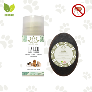 Talco Y Jabón Repelente Orgánico. Para Perros Gatos Mascotas 100 %natural