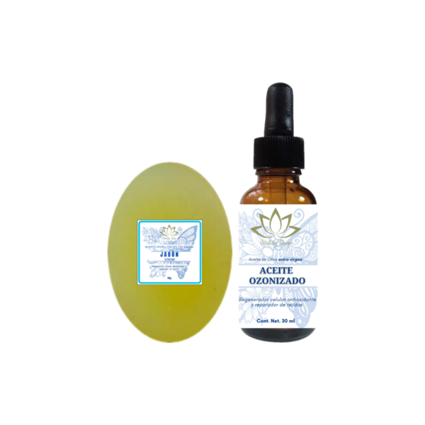 Aceite Y Jabón Ozonizado Para Heridas Acné Regenera La Piel - Imagen 2
