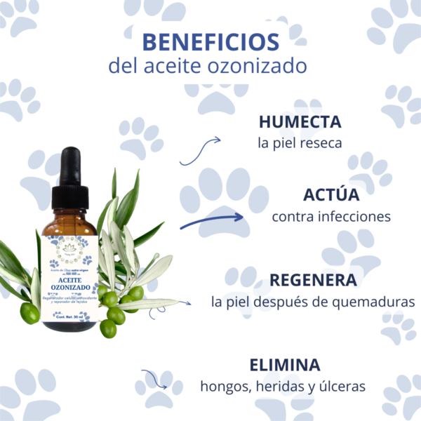 Aceite Ozonizado Desinfecta Hidrata Humecta Para Mascotas Perro Gato 30ML - Imagen 5