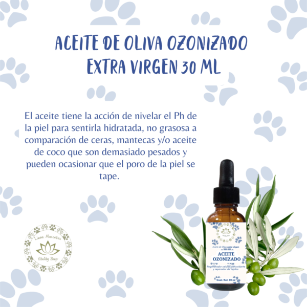 Aceite Ozonizado Desinfecta Hidrata Humecta Para Mascotas Perro Gato 30ML - Imagen 4
