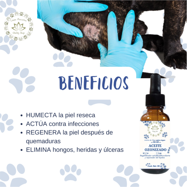 Aceite Ozonizado Desinfecta Hidrata Humecta Para Perro Gato - Imagen 5