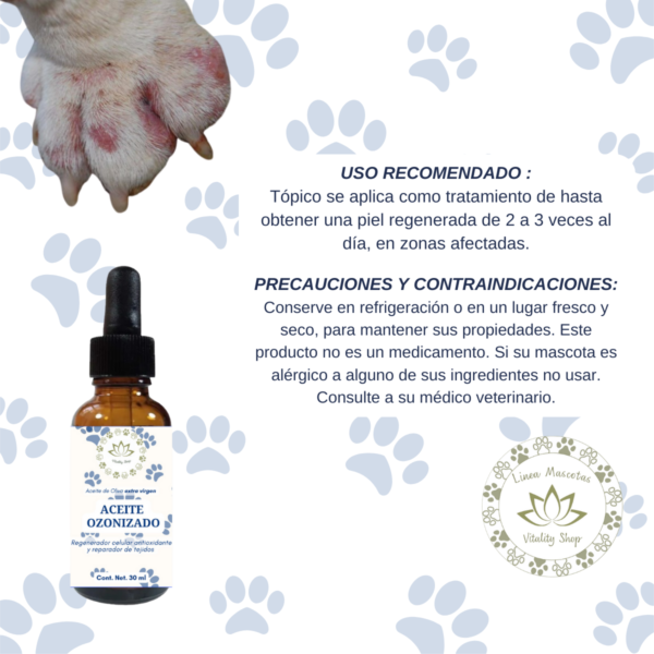Aceite Ozonizado Desinfecta Hidrata Humecta Para Perro Gato - Imagen 6