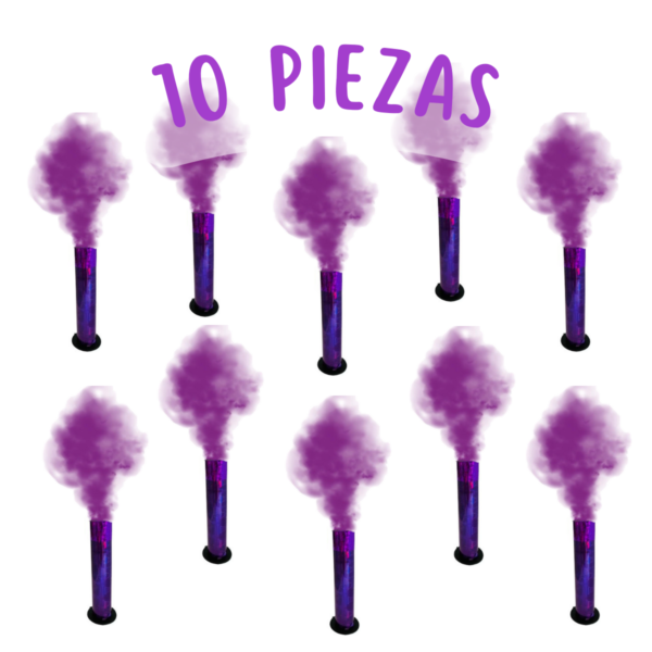 Bomba De Humo Bengala Fiesta Cumple Colores A Elegir 10 Pz - Imagen 5