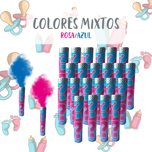 Bomba Revelación De Sexo Humo Bengala Baby shower Niño Niña 25pz - Imagen 2