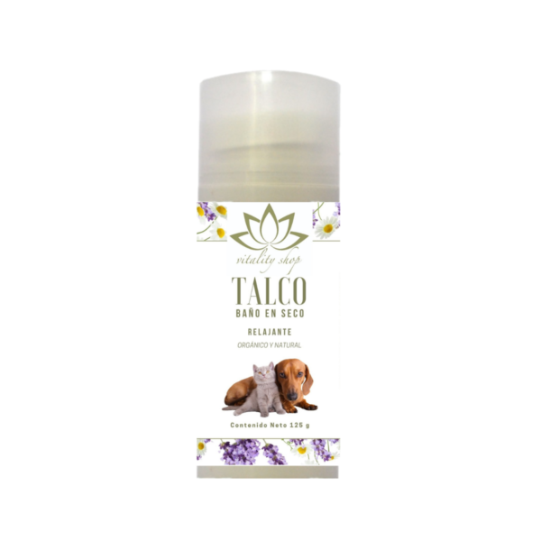 Talco Baño En Seco, Orgánico. Para Perros, Gatos Y Hurones 125g. Relajante - Imagen 2