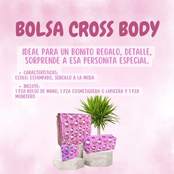 Regalo Para Dama, Niña, Bolsa Cross Body 3pz - Imagen 8