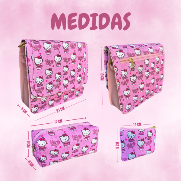 Regalo Para Dama, Niña, Bolsa Cross Body 3pz - Imagen 9