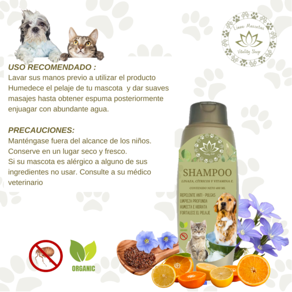 Shampoo Repelente Para Mascotas Equilibra Glándulas Sebáceas - Imagen 6