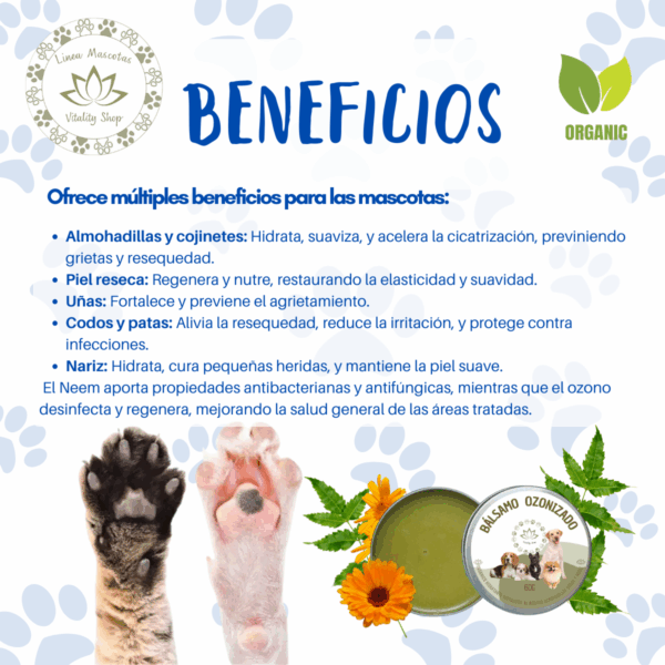 Bálsamo Ozonizado Reparador Hidratante Heridas Perro Gato 60g - Imagen 4