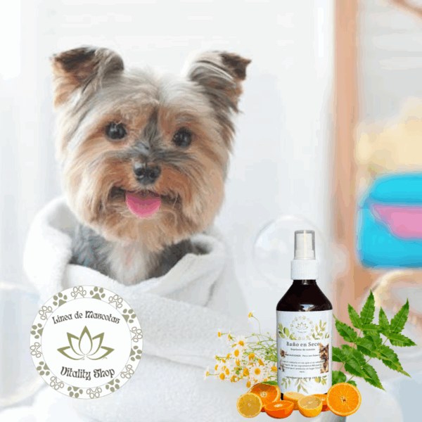 Baño En Seco Orgánico Para Mascota Repelente Perro Gato 250ml - Imagen 6