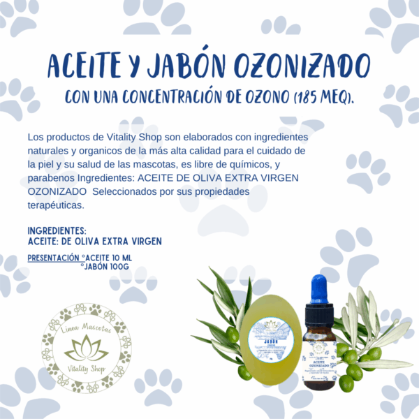 Aceite Y Jabón Ozonizado Heridas Desinfecta Regenera Mascota - Imagen 3