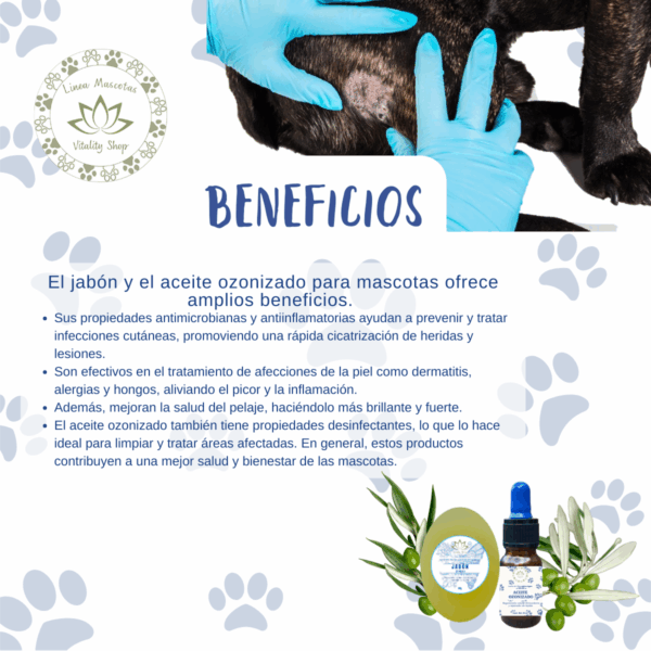 Aceite Y Jabón Ozonizado Heridas Desinfecta Regenera Mascota - Imagen 4